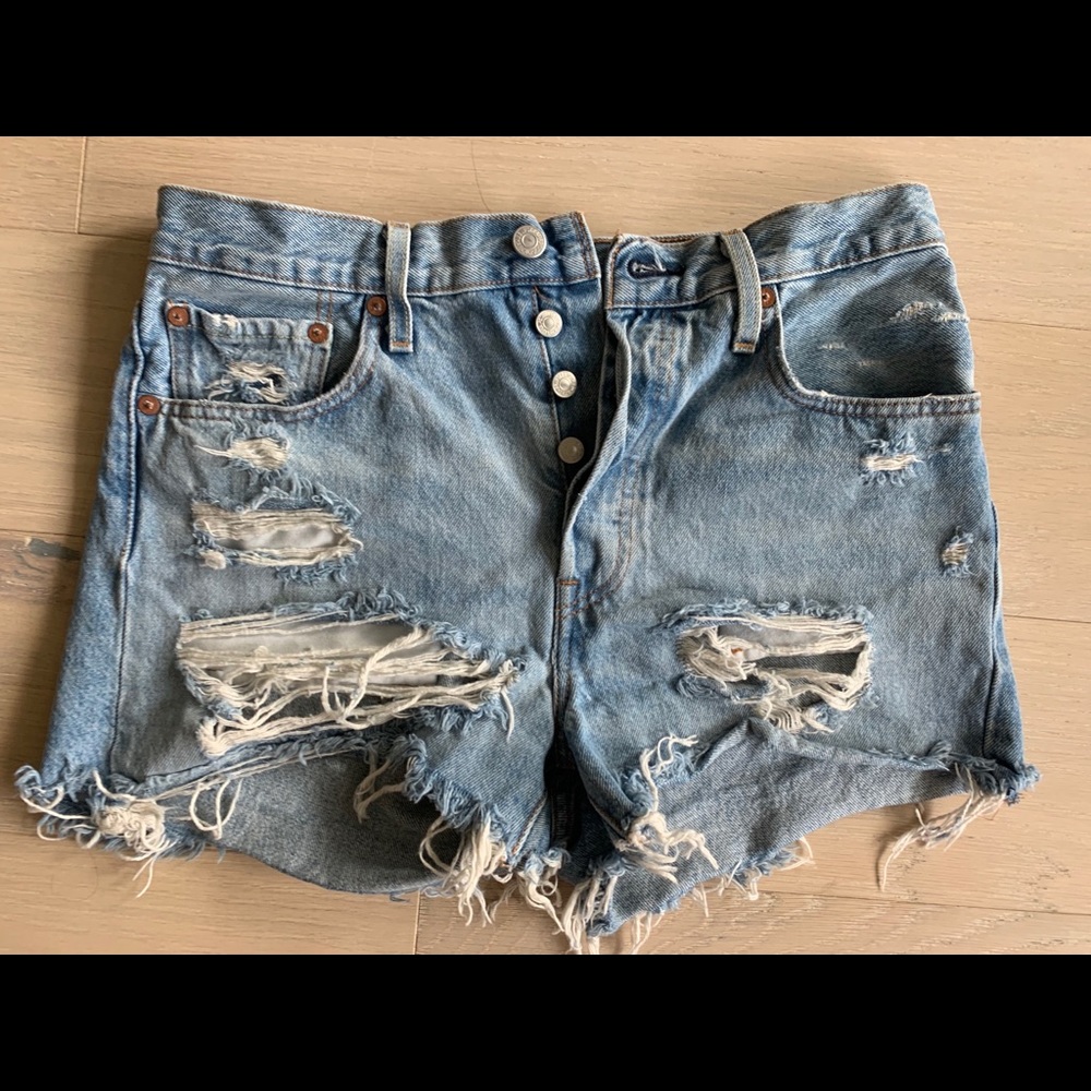 Levi’s Distressed Denim Shorts